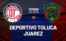Nhận định bóng đá Deportivo Toluca vs Juarez 7h00 ngày 31/8 (VĐQG Mexico 2026/27)