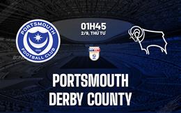 Nhận định bóng đá Portsmouth vs Derby County 1h45 ngày 2/9 (Hạng Nhất Anh 2026/27)