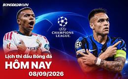 Lịch thi đấu, trực tiếp bóng đá hôm nay 08/09/2026: Real Madrid vs Inter