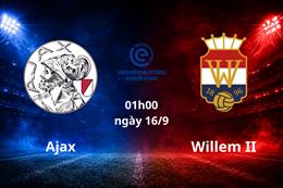 Dự đoán Ajax vs Willem II 01h00 ngày 16/9 (VĐQG Hà Lan 2026/27)