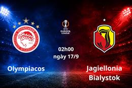 Dự đoán Olympiacos vs Jagiellonia Bialystok 02h00 ngày 17/9 (Europa League 2026/27)