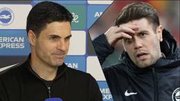 Arteta khép lại mâu thuẫn với Hurzeler trước trận gặp Brighton