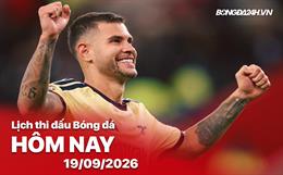 Lịch thi đấu, trực tiếp bóng đá hôm nay 19/09/2026: Brighton vs Arsenal