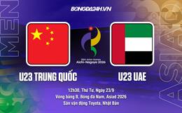 Nhận định bóng đá U23 Trung Quốc vs U23 UAE 12h30 ngày 23/9 (ASIAD 2026)