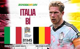 Nhận định Italia vs Bỉ (1h45 ngày 26/9): Không dễ cho Azzurri