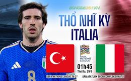 Nhận định Thổ Nhĩ Kỳ vs Italia (01h45 ngày 29/9): Làm khó đội khách