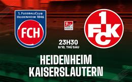 Nhận định bóng đá Heidenheim vs Kaiserslautern 23h30 ngày 9/10 (Hạng 2 Đức 2026/27)