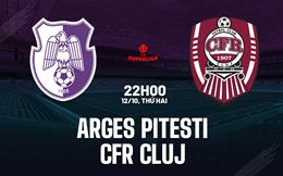 Nhận định bóng đá Arges Pitesti vs CFR Cluj 22h00 ngày 12/10 (VĐQG Romania 2026/27)