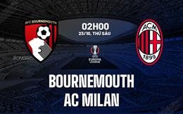 Nhận định Bournemouth vs AC Milan (02h00 ngày 23/10): Nguy hiểm rình rập