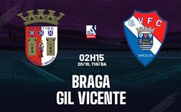 Nhận định bóng đá Braga vs Gil Vicente 2h15 ngày 20/10 (VĐQG Bồ Đào Nha 2026/27)