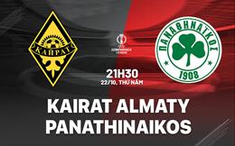 Nhận định Kairat Almaty vs Panathinaikos 21h30 ngày 22/10 (Conference League 2026/27)