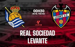 Nhận định bóng đá Real Sociedad vs Levante 0h30 ngày 26/10 (La Liga 2026/27)