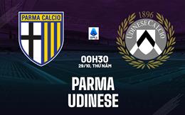 Nhận định bóng đá Parma vs Udinese 0h30 ngày 29/10 (Serie A 2026/27)
