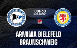 Nhận định bóng đá Arminia Bielefeld vs Braunschweig 0h30 ngày 31/10 (Hạng 2 Đức 2026/27)