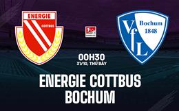 Nhận định bóng đá Energie Cottbus vs Bochum 0h30 ngày 31/10 (Hạng 2 Đức 2026/27)
